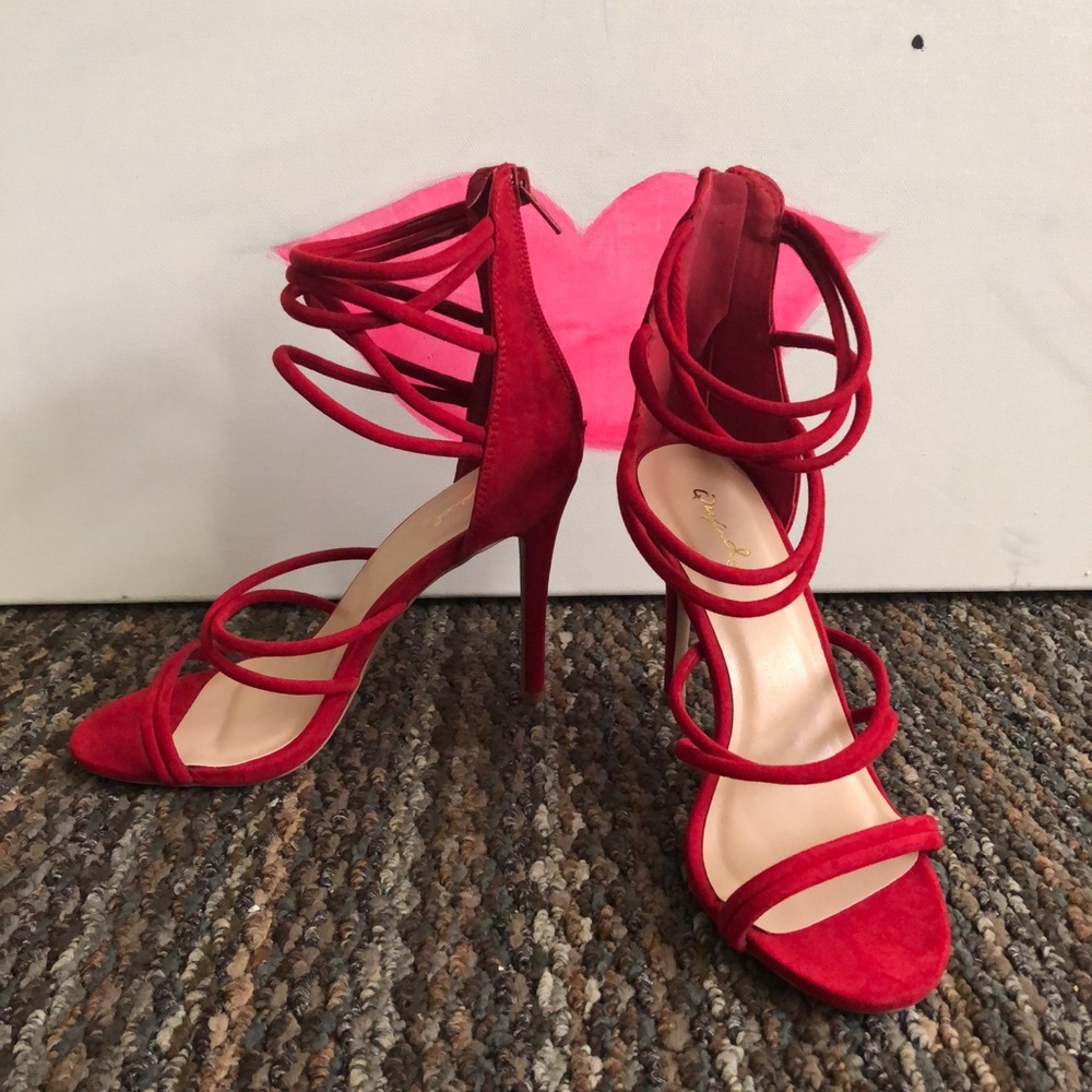 Strappy Red Heels